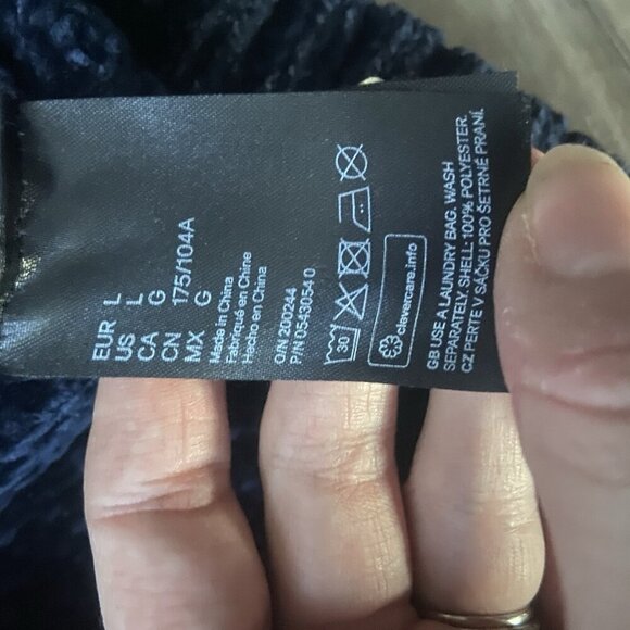 Women’s H&M knit navy mock neck sweater Size Large - Picture 5 of 6